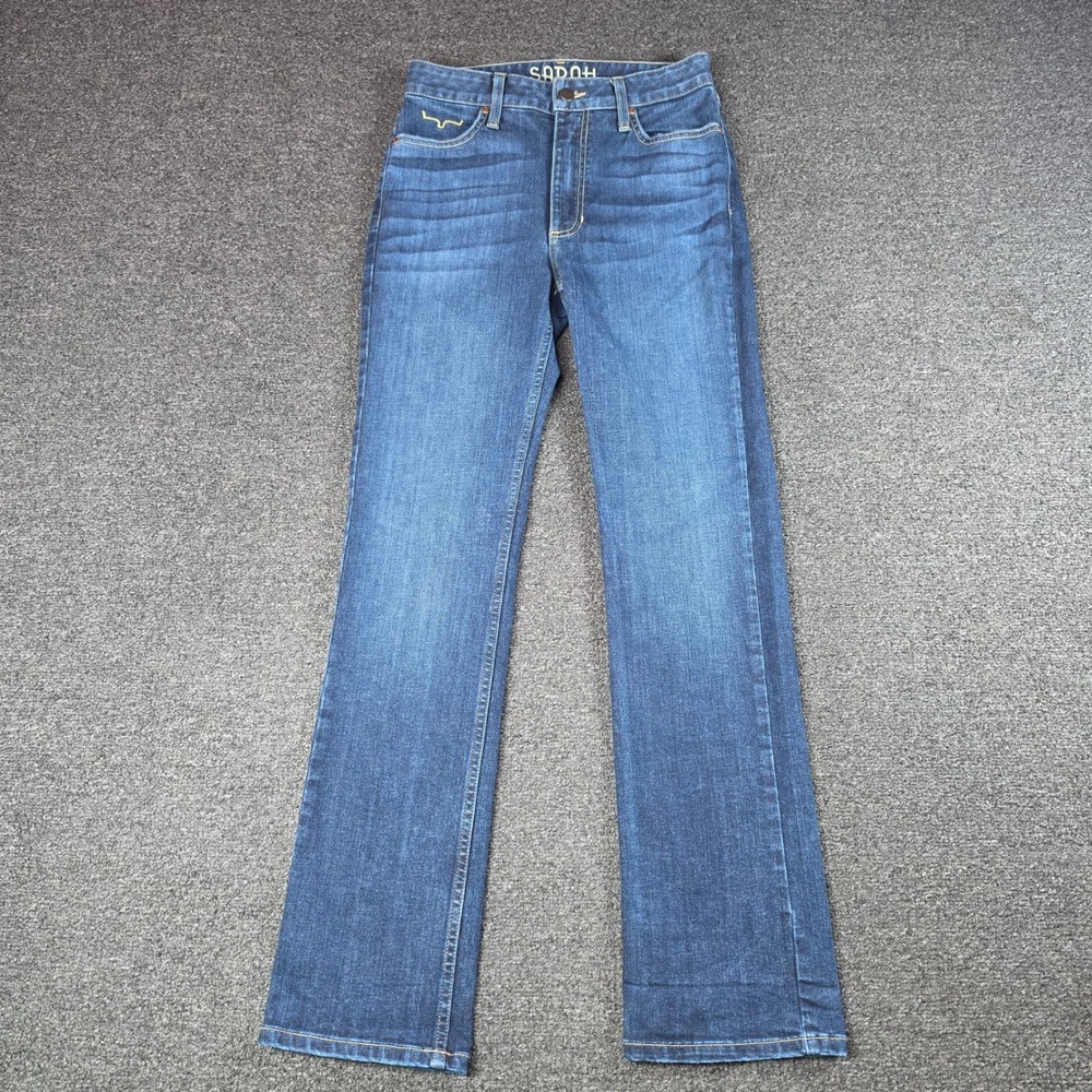 Kimes Ranch Sarah Jeans Blue Women 0/30 High Rise Straight Leg Western Ranch